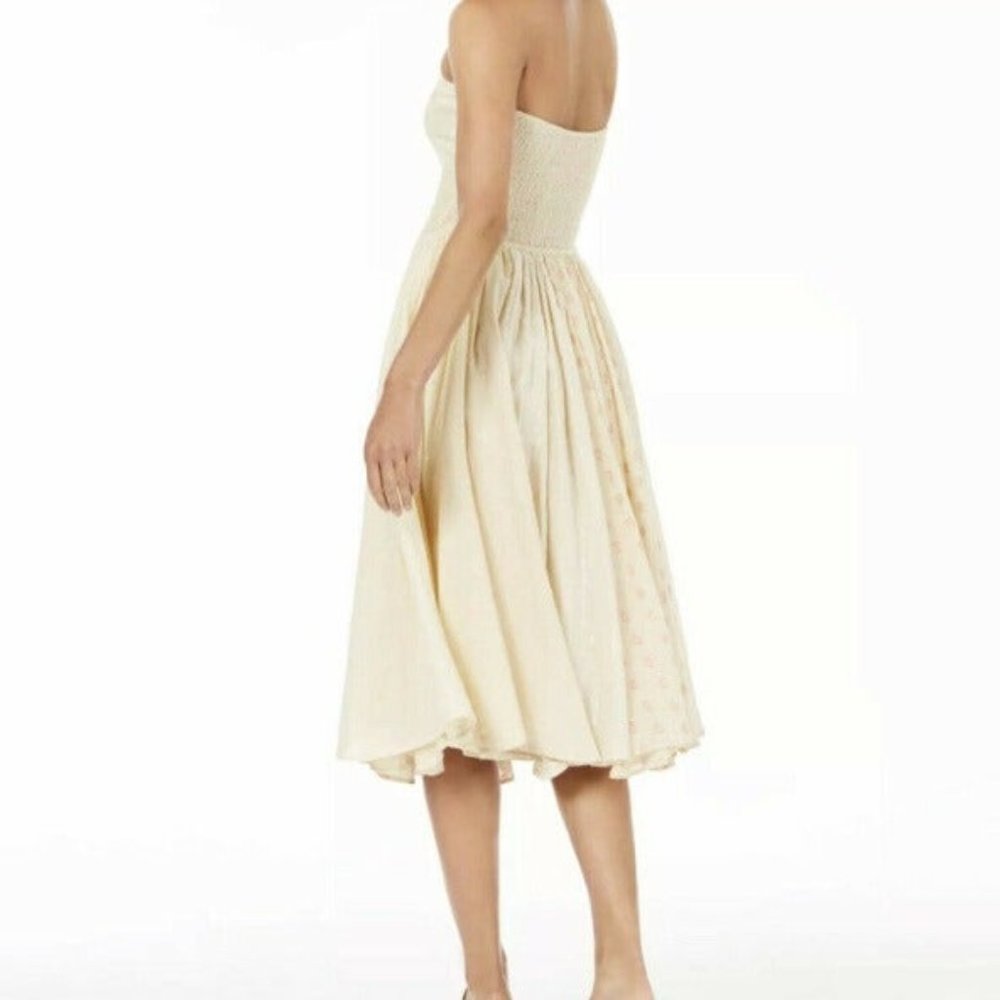 Free People Womens Amanda Ivory Polka Dt - Picture 3 of 11